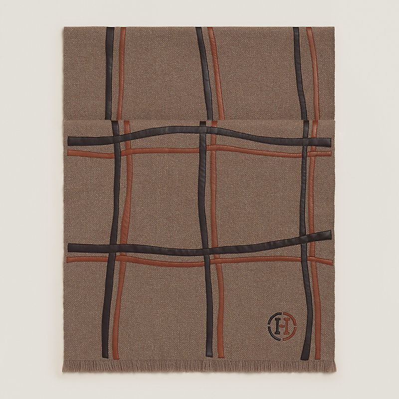 Carreaux Ondes scarf - Brown | Hermès Hong Kong SAR
